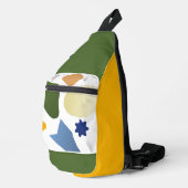 マスタード幾何学模様 スリングバッグ (右コーナー)