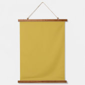 マスタード無地のイエロー26"x36"垂直 吊り下げ型タペストリー (正面)
