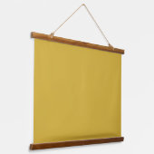 マスタード無地のイエロー36x26インチ水平 吊り下げ型タペストリー (傾斜あり)