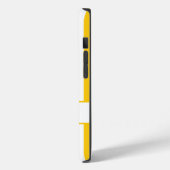 マスタード秋ストライプのモノグラム Case-Mate iPhoneケース (裏面 / 左)