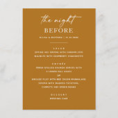 マスタード秋リハーサルディナー。前夜モダン メニュー (正面)