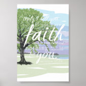 マスタード種子信仰マタイ17:20聖書の節 ポスター (正面)