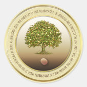 マスタード種子、バプテスマの郵送アクセサリー、信仰 ラウンドシール (正面)