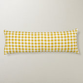 マスタード素朴イエローギンガムプレイド ボディピロー (裏面)