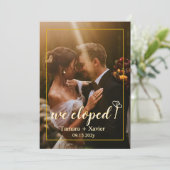 マスタード自然私たちは結婚の発表カード 案内状 (スタンド正面)