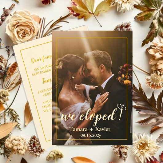 マスタード自然私たちは結婚の発表カード 案内状