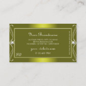 マスタード華美イエローダイアモンズきらめくモノグラム 名刺 (裏面)