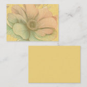 マスタード風フローラ水彩 ノートカード (正面/裏面)
