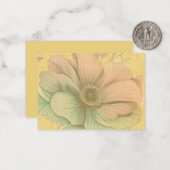 マスタード風フローラ水彩 ノートカード (正面/裏面インサイチュ)