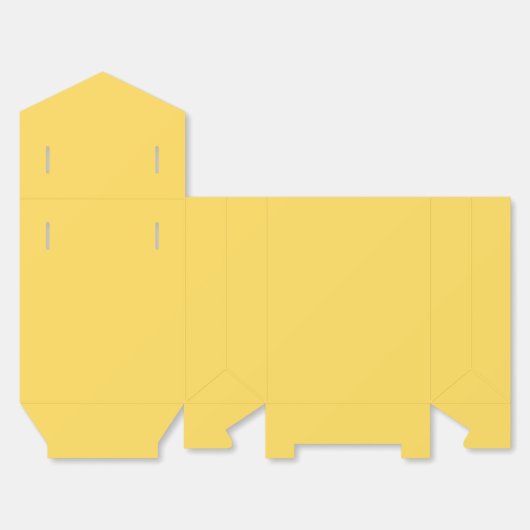 マスタード黄色のテントの好意ボックスパーティーギフト フェイバーボックス (見開き)