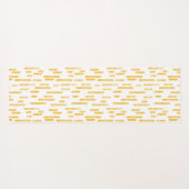 マスタード黄色/白インク丸い線パターン ヨガマット (裏面(横))