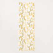 マスタード黄色/白インク丸い線パターン ヨガマット (裏面)