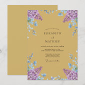 マスタード アメジスト フジ 結婚式 招待状 (正面/裏面)