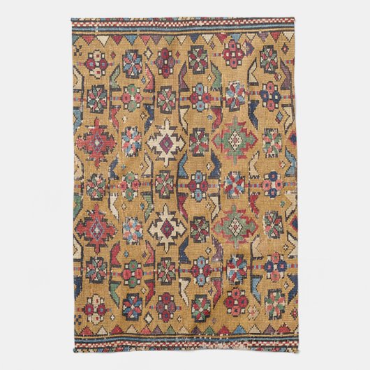 マスタード·キルダギド19世紀濃いカラフル赤 キッチンタオル (縦)