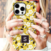マスタード フローラル モノグラム ケース Case-Mate iPhoneケース