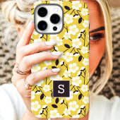 マスタード フローラル モノグラム ケース Case-Mate iPhoneケース