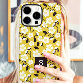 マスタード フローラル モノグラム ケース Case-Mate iPhoneケース