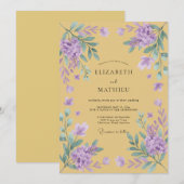 マスタード・ヴィオラ・フジの結婚式 招待状 (正面/裏面)