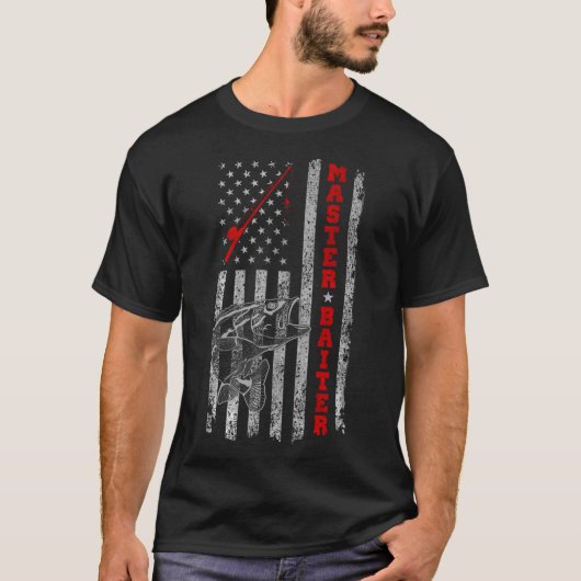 マスターバイター男性へおもしろい魚釣りシャツメンフィス Tシャツ (正面)
