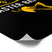 マスターバイト – おもしろい魚釣り ポスター (角)