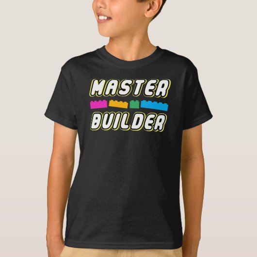 マスタービルダおもしろい- Build Wall Builder Tシャツ (正面)