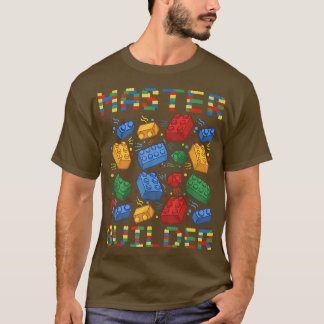 マスタービルダーおもしろい建物が少年への贈り物をブロック Tシャツ