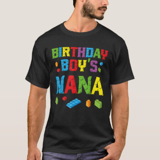 マスタービルダーお誕生日おめでとうボーイズナナビルディングブリック Tシャツ