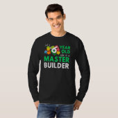 マスタービルダーかわいいブロック建物6th誕生日ボー tシャツ (正面フル)