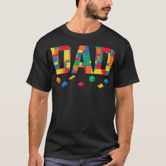 マスタービルダーのお父さんの誕生日おめでとう ブロックビルディング Tシャツ