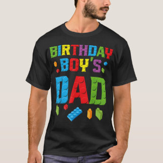 マスタービルダーのお誕生日のお父さんビルディングブリック Tシャツ