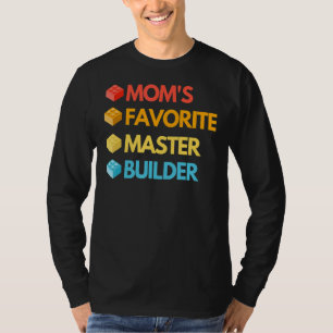 マスタービルダーキュートなブロック建物ヴィンテージ Tシャツ
