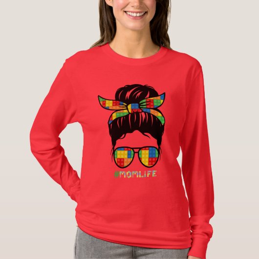 マスタービルダーシャツ |建物ブロックヘッド Tシャツ (正面)