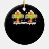 マスタービルダーブロックブリック建物ツリークリスマス セラミックオーナメント (裏面)