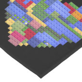 マスタービルダーブロックブリック建物ハート値 ショートテーブルランナー (コーナー)