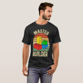 マスタービルダー建物ブロックおもちゃ Tシャツ (正面フル)