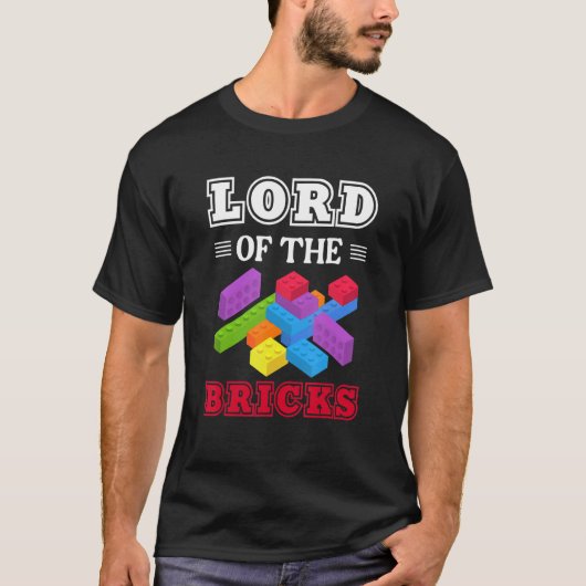 マスタービルダー建物ブロックのレンガの主 Tシャツ (正面)