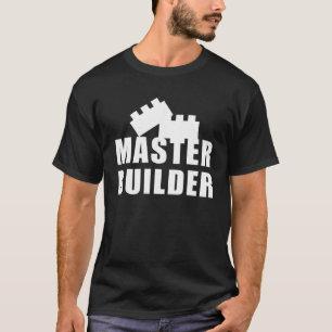 マスタービルダー建物ブロックブリックエンジニアコン Tシャツ
