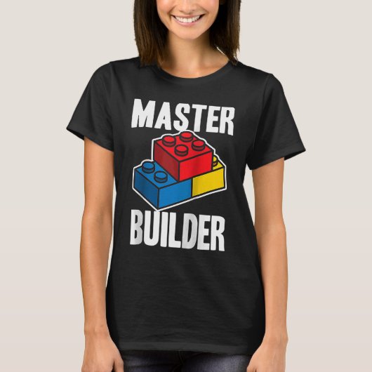 マスタービルダー建物ブロックメンウィメンユースラー Tシャツ (正面)