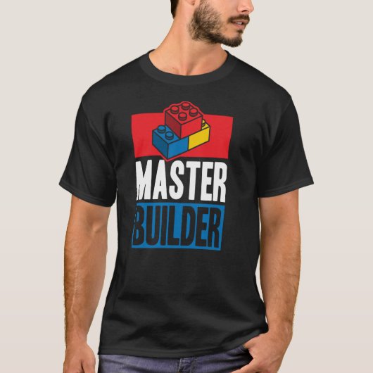 マスタービルダー建物ブロック男性女性青年3 Tシャツ (正面)