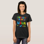 マスタービルダー誕生日ボーイズママ建物レンガ Tシャツ (正面フル)