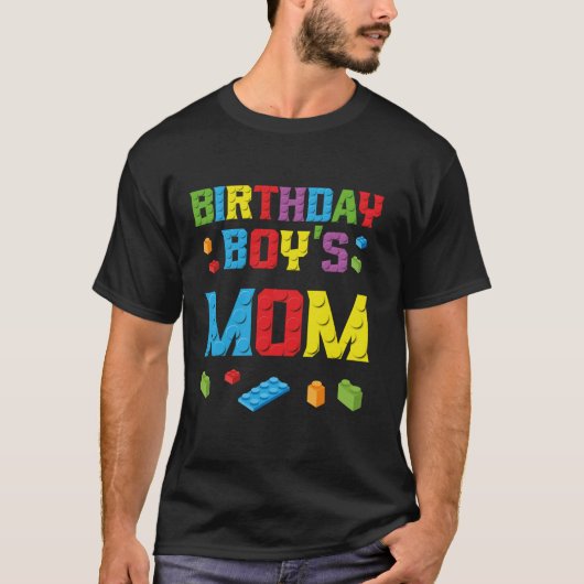 マスタービルダー誕生日ボーイズママ建物レンガ Tシャツ (正面)