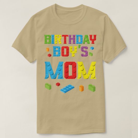 マスタービルダー誕生日ボーイズ母建物レンガB Tシャツ (デザイン正面)