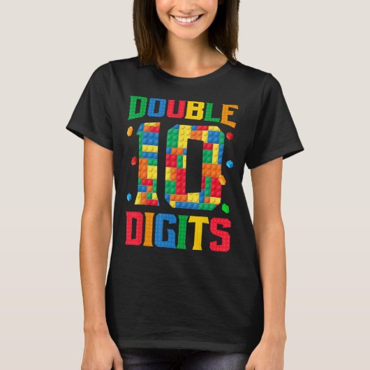 マスタービルダー10誕生日少年10レンガ10洞 Tシャツ (正面)