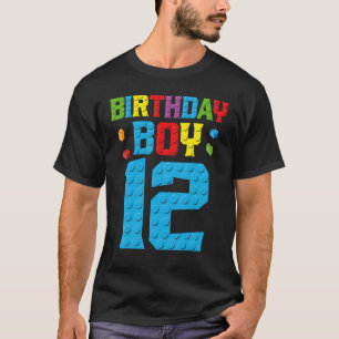 マスタービルダー12誕生日少年12年建物 Tシャツ
