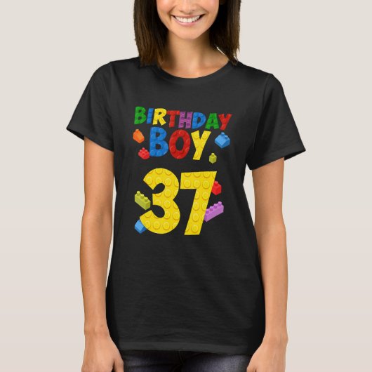 マスタービルダー37誕生日少年37th年建物 tシャツ (正面)
