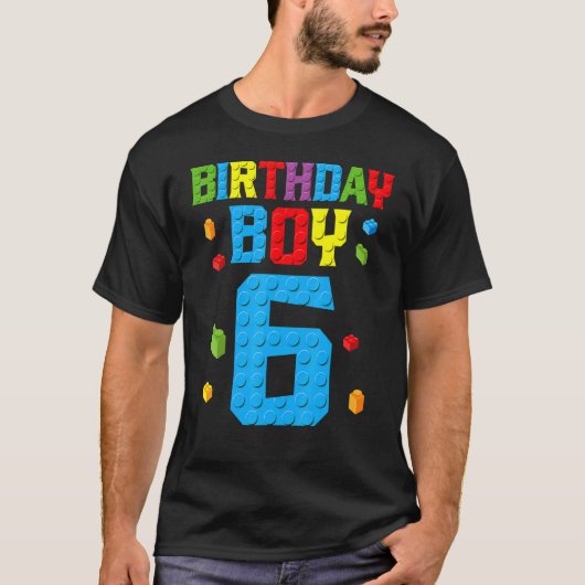 マスタービルダー6誕生日少年6 6年ビルディン Tシャツ (正面)