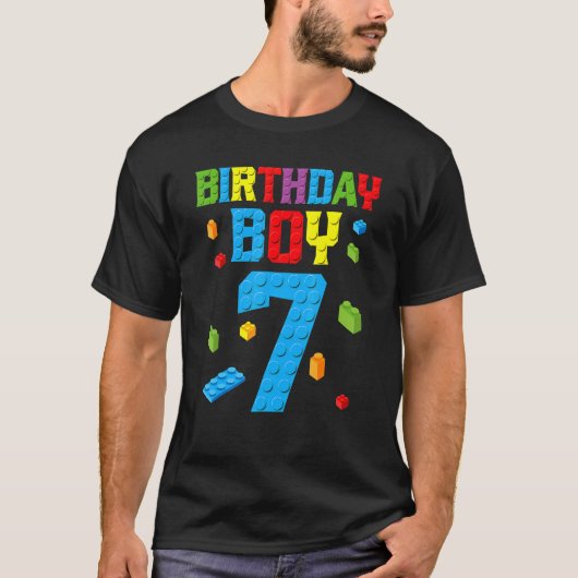 マスタービルダー7番目の誕生日少年7年ビルド Tシャツ (正面)
