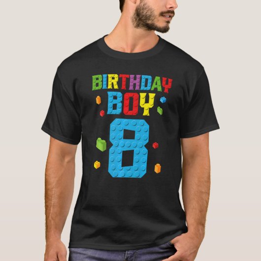 マスタービルダー8誕生日少年8年8年ビルド Tシャツ (正面)