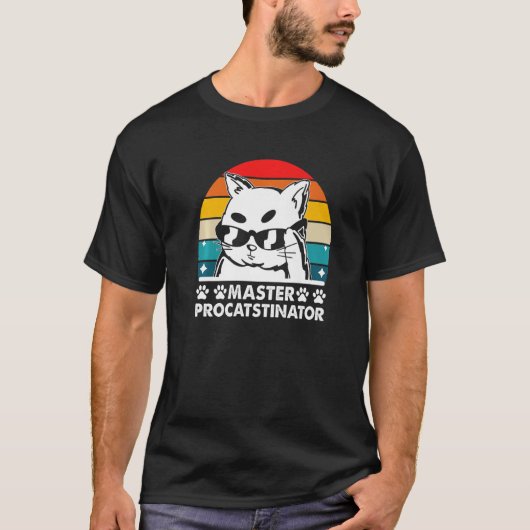 マスタープロカチネーター猫ユーモア子猫レイジー Tシャツ (正面)