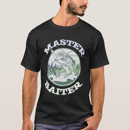 マスターベイターパパ魚釣り恋人ティーファーザーズデイF Tシャツ (正面)